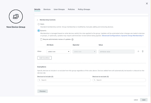 membership controls